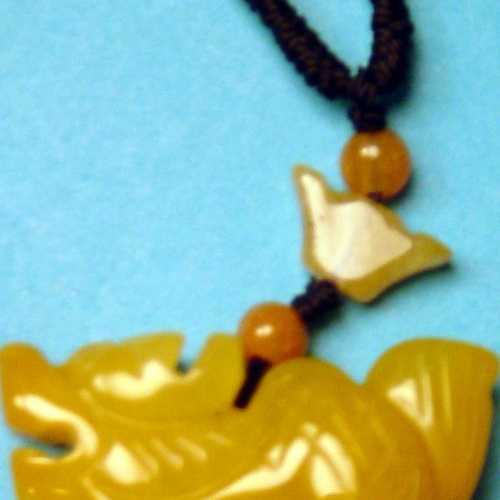 Dragon Yellow Jade Necklace
