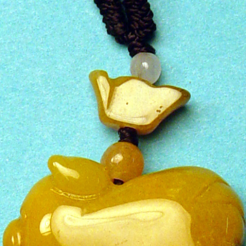 Pig Yellow Jade Necklace