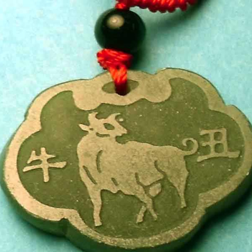 OX Huotian Green Jade Pendant Necklace