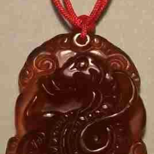 Snake Red Agate Fine Pendant Necklace